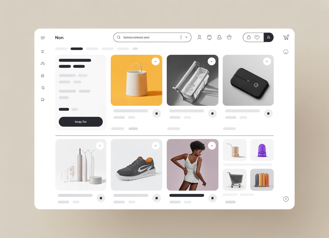 E-commerce platform interface design